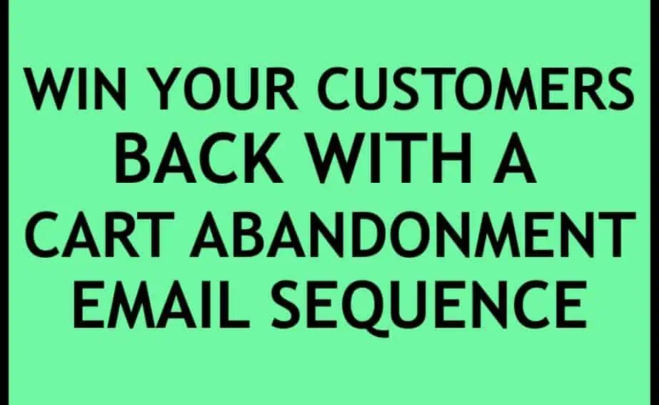 cart abandonment, email sequence