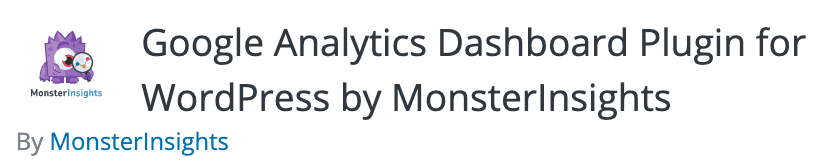 Google Analytics WordPress plugin by monster insights