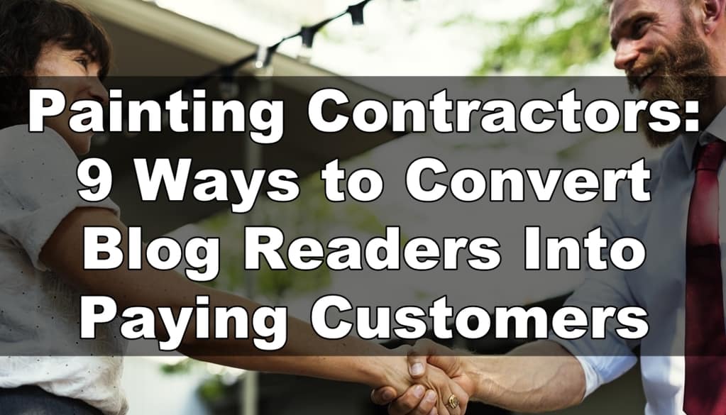 Painting Contractors: 9 Ways to Convert Blog Readers Into Paying Customers, blog writing service for painting contractors, Painting blog, get leads, SEO, blog posts for painting contractors, painting blog, blog writer for painting contractor, painting business blog