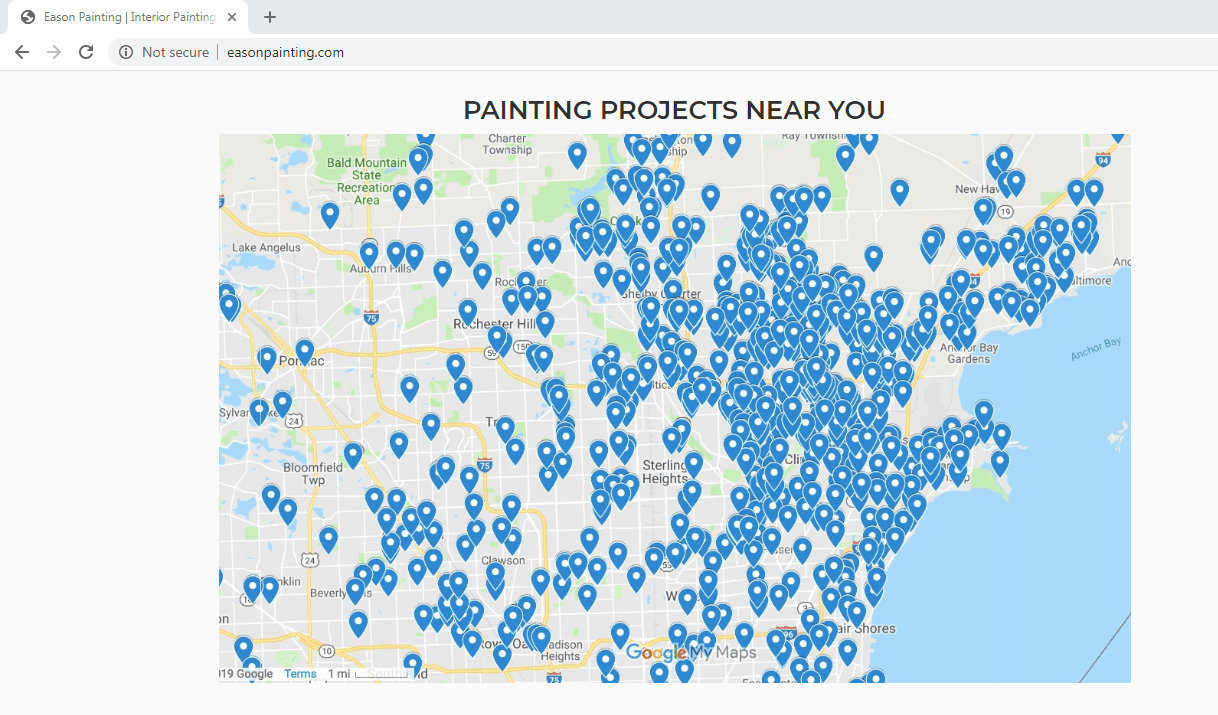 Eason Painting Customer Map | by DYB Virtual